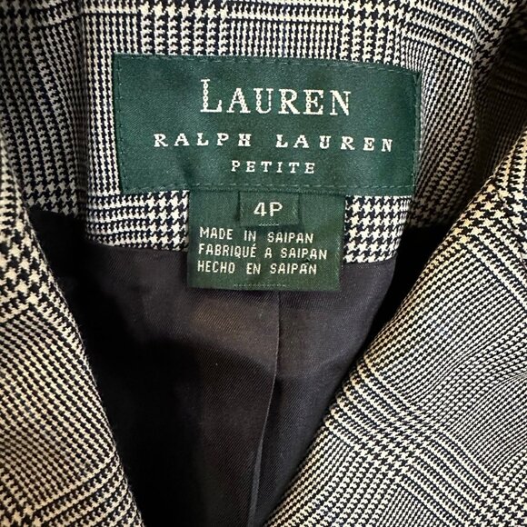 NWT Lauren Ralph Lauren plaid wool double breasted blazer jacket - Picture 5 of 7